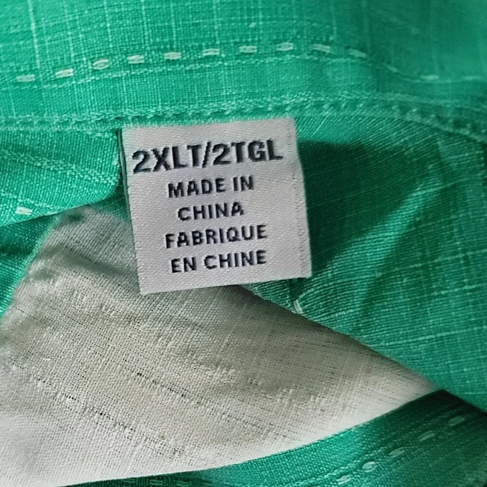 Tommy Bahama 100% Silk Bali Border Camp Shirt Size 2XLT - Picture 9 of 13